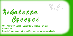 nikoletta czeczei business card